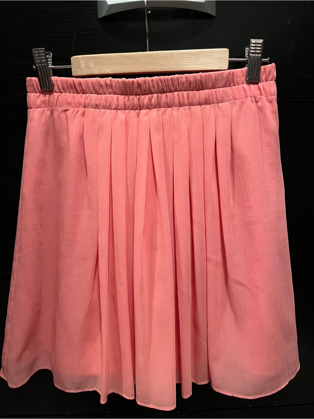 LOFT Coral Pleated Mini Skirt